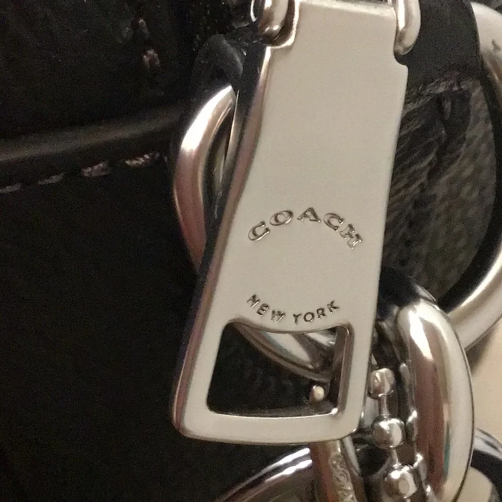 New Coach ladies Black Leather Crossbody Bag. - Picture 6 of 10